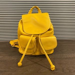 Wild Fable backpack purse, yellow, 12” tall x 9” wide x 5” deep.